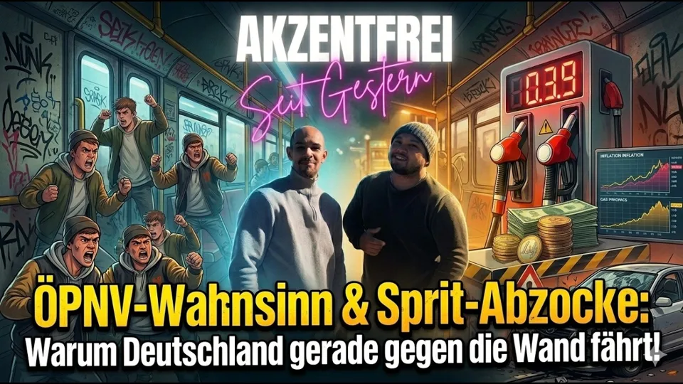 Folge 25: ÖPNV-Wahnsinn & Sprit-Abzocke: Warum Deutschland gerade gegen die Wand fährt! – Akzentfrei Seit Gestern